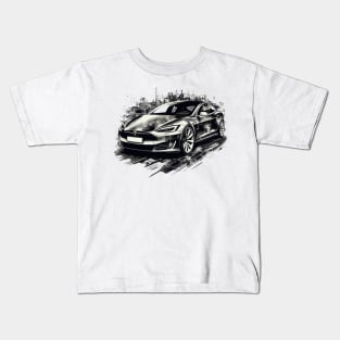 Tesla Model S Kids T-Shirt